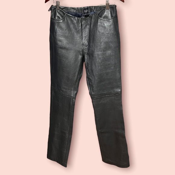 90’s vintage genuine leather pants (so unique) 💕 GAP - Picture 2 of 8